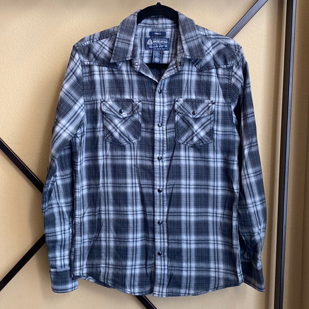 American Rag plaid button down shirt